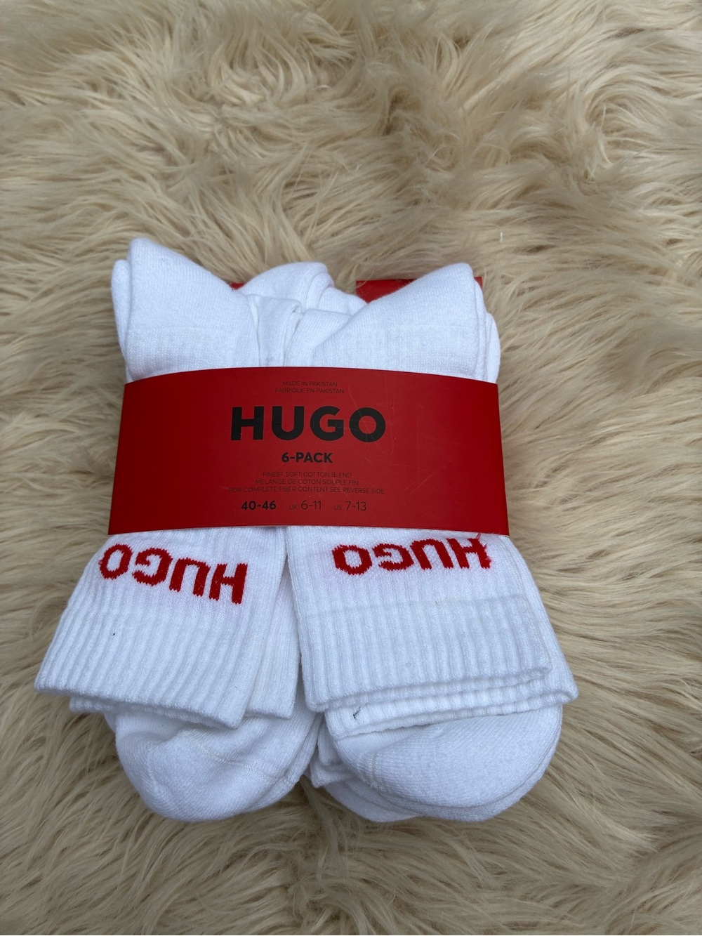 NWT HUGO BOSS SIX-PACK OF QUARTER-LENGTH SOCKS WITH LOGO DETAIL
Multipack 
7-13 - Picture 4 of 7